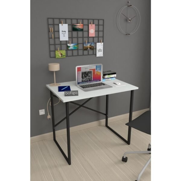 Bofigo 60X90 cm Çalışma Masası Bilgisayar Masası Ofis Ders Yemek Masası Beyaz - Görsel 1