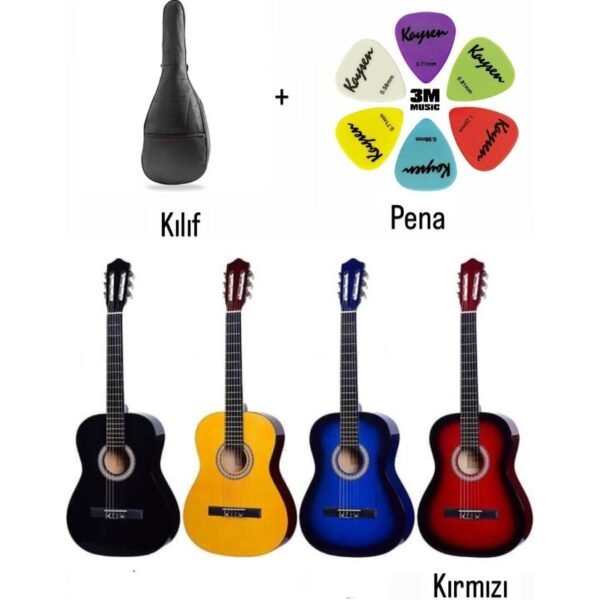 3M Music Klasik Gitar 3/4 ve 4/4 Boy Klasik Gitar Seti Junior Boy ve Tam Boy Gitar - Görsel 1