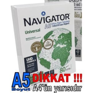 Navigator A5 (148X210MM) Navigatör Yarım Boy Fotokopi Kağıdı 500 Ad x 10 Paket