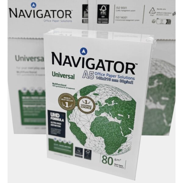 Navigator  A5 (148X210MM) Navigatör Yarım Boy Fotokopi Kağıdı 500 Ad x 10 Paket - Görsel 4