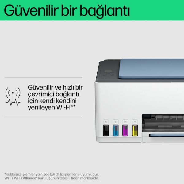 HP 1F3Y4A 585 SMART TANK - WIRELESS ALL-IN-ONE RENKLİ MÜREKKEP PÜSKÜRTMELİ TANKLI YAZICI 12PPM 1F3Y4A - Görsel 8