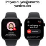 Apple Watch Series 10 GPS, 42 mm Simsiyah Alüminyum Kasa ve Siyah Spor Kordon - S/M - Görsel 6