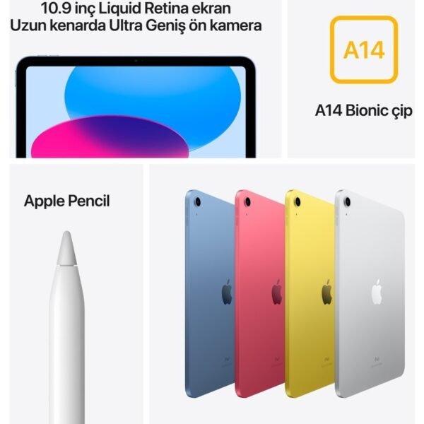 Apple iPad 10.nesil 64GB 10.9" Wi-Fi Tablet Gümüş MCM74TU/A - Görsel 6