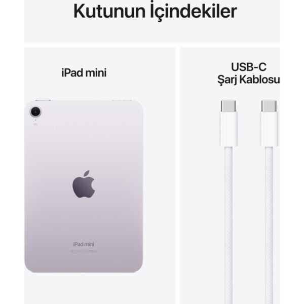 Apple iPad Mini 128GB 8.3" Wi-Fi Tablet Mor MXN93TU/A - Görsel 9