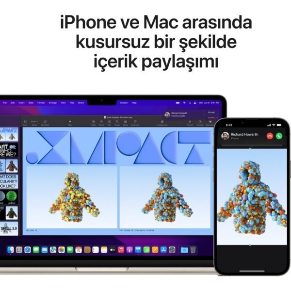 Apple MacBook Air M2 16GB 256GB SSD macOS 13" Taşınabilir Bilgisayar Yıldız Işığı MC7W4TU/A - Görsel 10