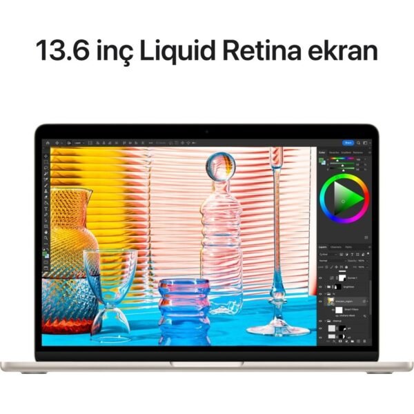 Apple MacBook Air M2 16GB 256GB SSD macOS 13" Taşınabilir Bilgisayar Yıldız Işığı MC7W4TU/A - Görsel 8