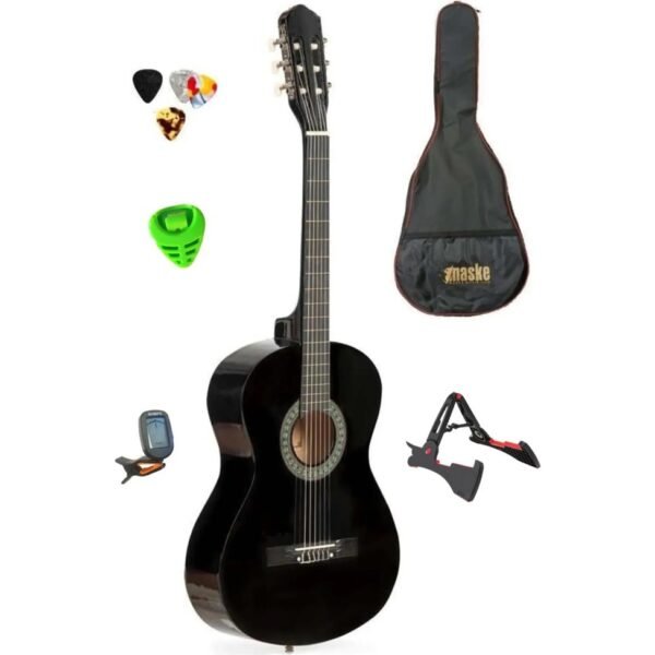 Banupo G39 4/4 Tam Boy Siyah Klasik Gitar Seti – Kılıf, Stand, Akort Aleti ve Pena ile Eksiksiz Başlangıç Paketi - Görsel 2