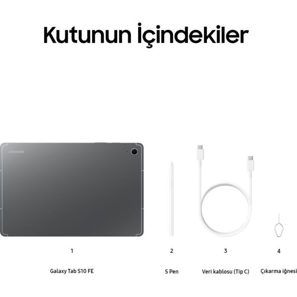 Samsung Galaxy Tab S10 FE 8GB 128GB SM-X520 (Samsung Türkiye Garantili) - Görsel 6