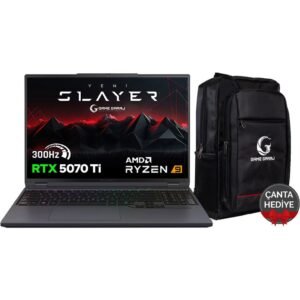 Game Garaj Slayer R9T-5070TI C2 Amd Ryzen 9 9955HX 64GB Ram 2tb SSD RTX5070TI 16" Qhd IPS 300Hz Freedos Taşınabilir Bilgisayar