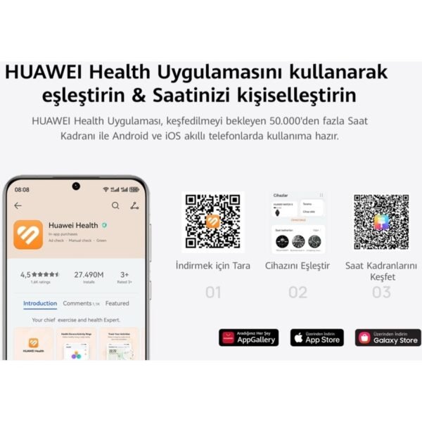 Huawei Watch Fit 4 Pro (Huawei Türkiye Garantili) - Siyah - Görsel 13