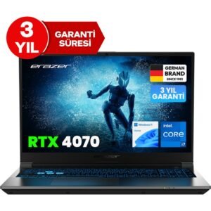 Erazer Deputy P60 MD62624 Intel Core i7 13620H 16GB 1TB SSD RTX4070 Windows 11 Home 15.6" 144Hz FHD Oyun Bilgisayarı
