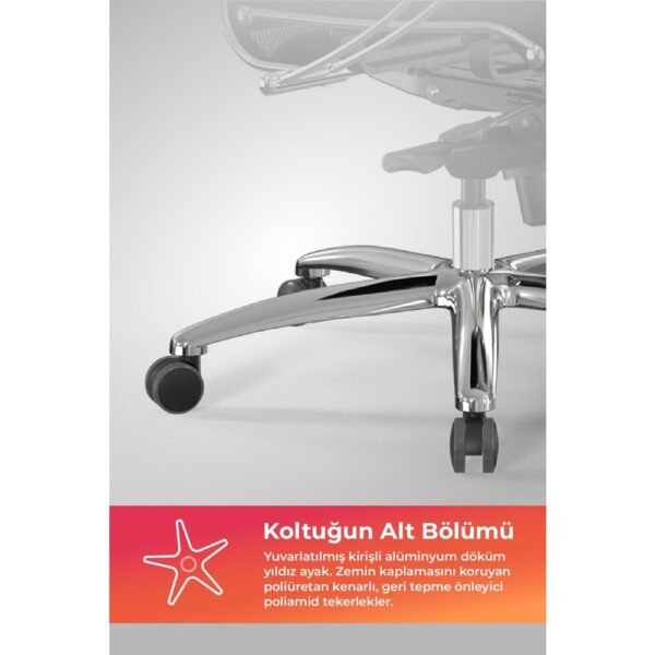 Samurai Ergonomik Fileli Ofis Koltuğu / Çalışma Sandalyesi - 5.2.1.49 Siyah - Görsel 4