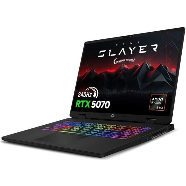 Game Garaj Slayer R9M3D XL-5070 C6 Amd Ryzen 9 9955HX3D 32GB Ram 1tb SSD RTX5070 17" Qhd+ 240Hz IPS Freedos Oyuncu Laptop - Görsel 4