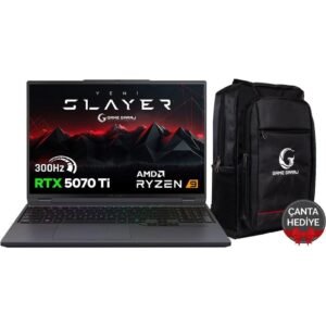 Game Garaj Slayer R9T-5070TI C6 Amd Ryzen 9 9955HX 32GB Ram 1tb SSD RTX5070TI 16" Qhd+ IPS 300Hz Freedos Gaming Laptop